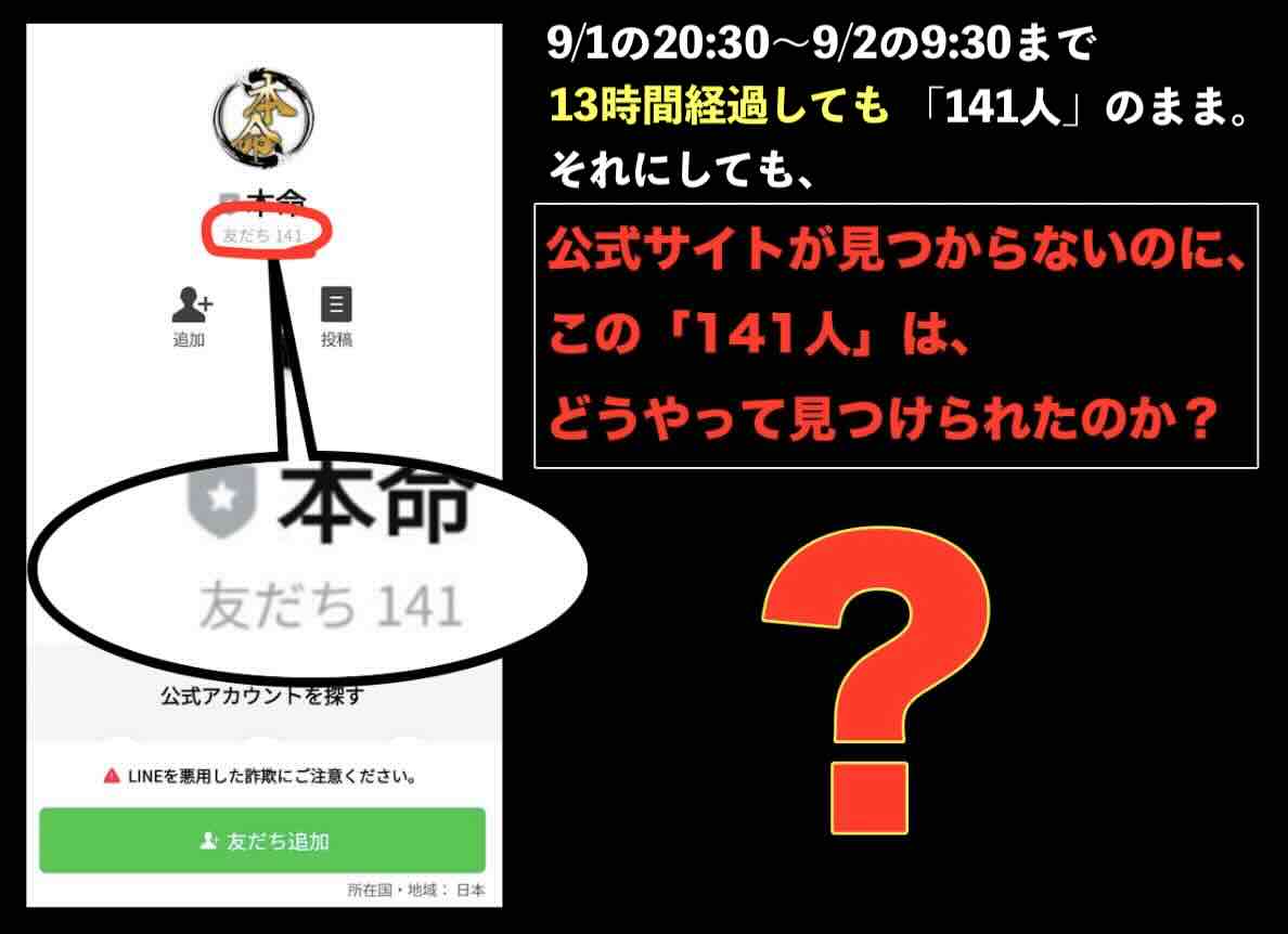「本命」の会員数